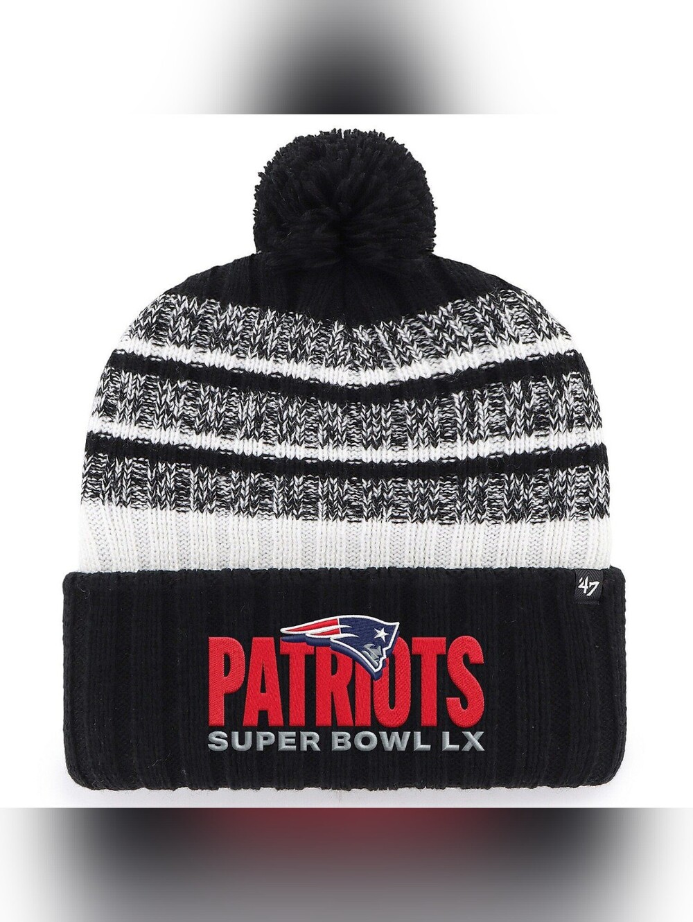 New England Patriots Super Bowl LX Cuffed '47 Brand Knit Hat